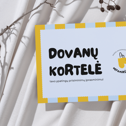 prisiminimu dovanu kortele 